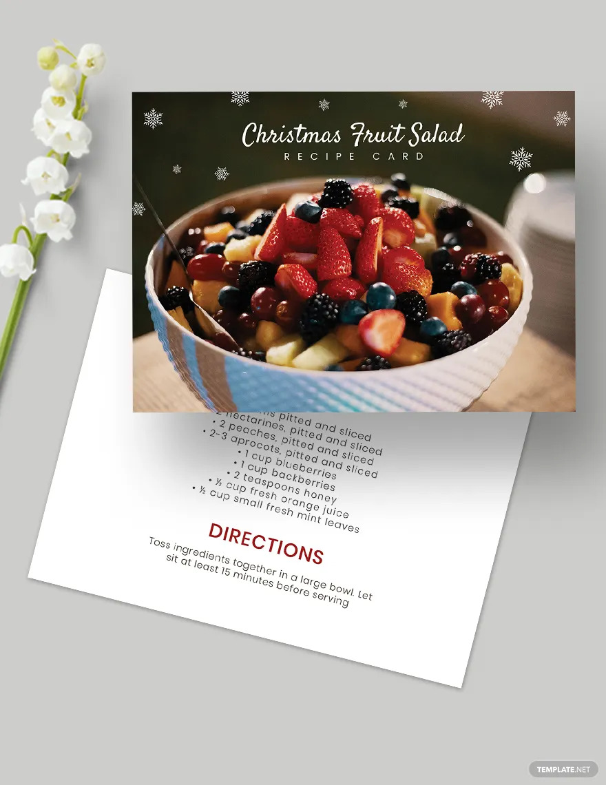 christmas recipe card