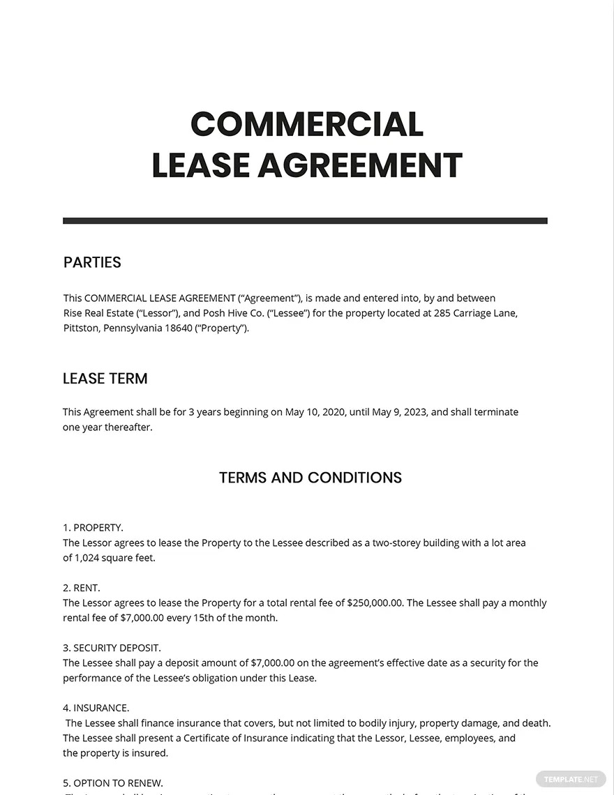 Commercial Agreement 