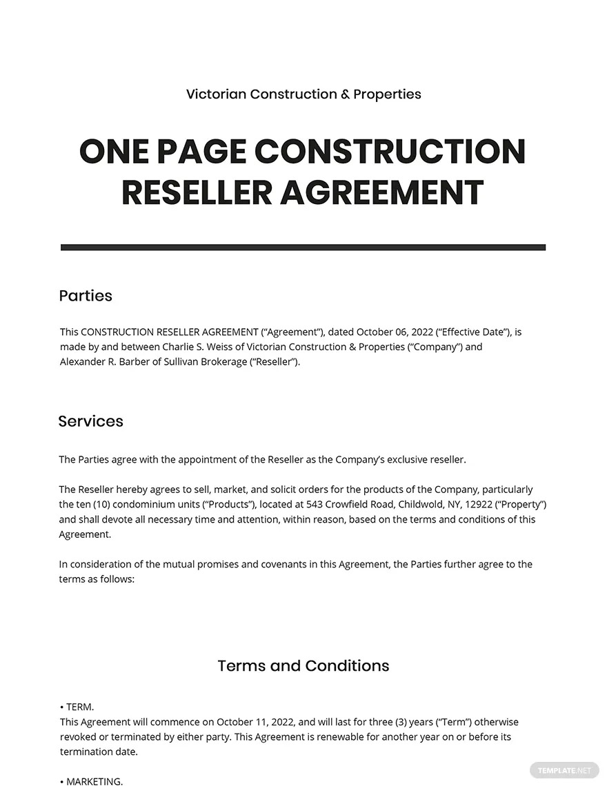 construction agreement