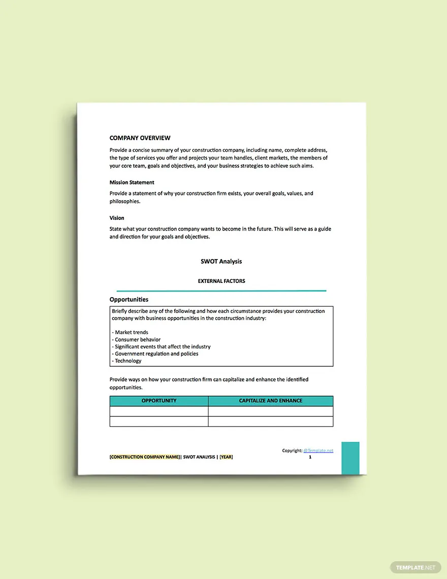 construction analysis