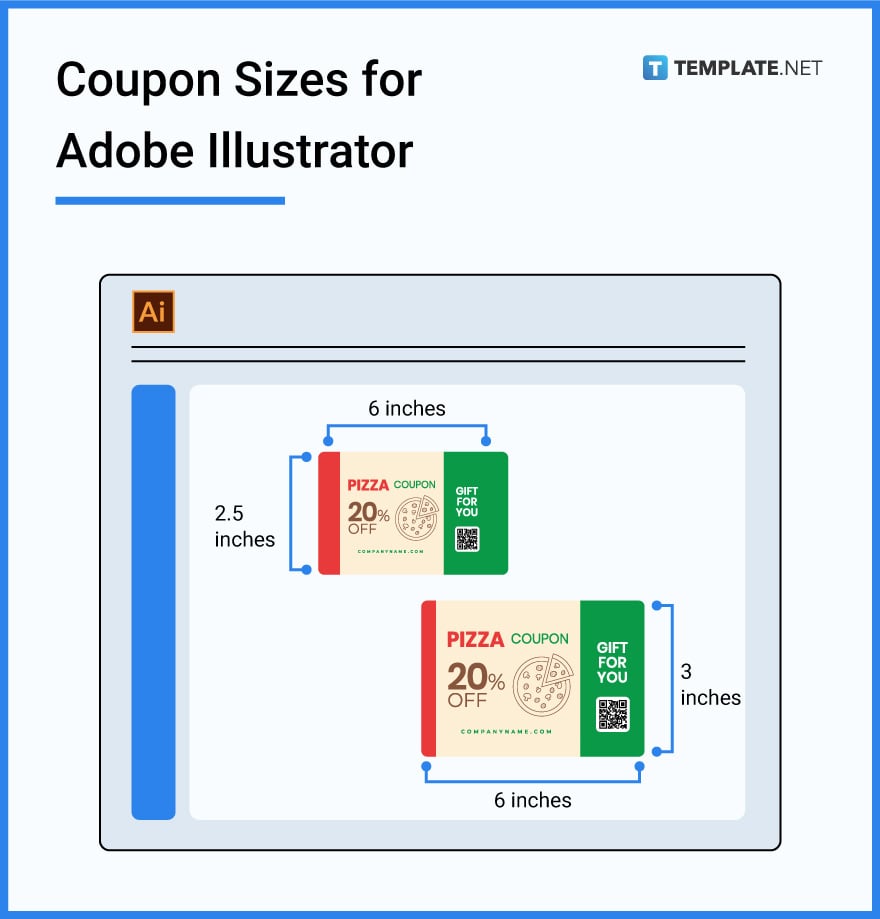 coupon sizes for adobe illustrator
