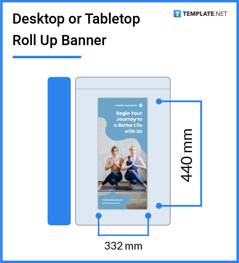 desktop or tabletop roll up banner