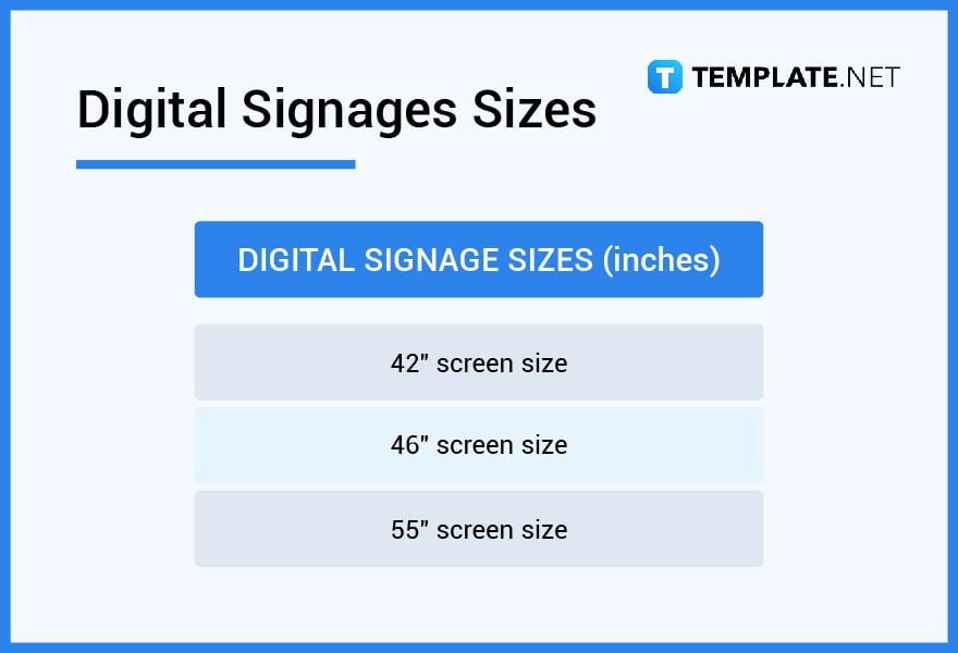 digital signage sizes
