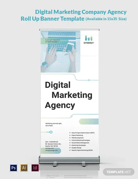 digital marketing company agency roll up banner templat 440