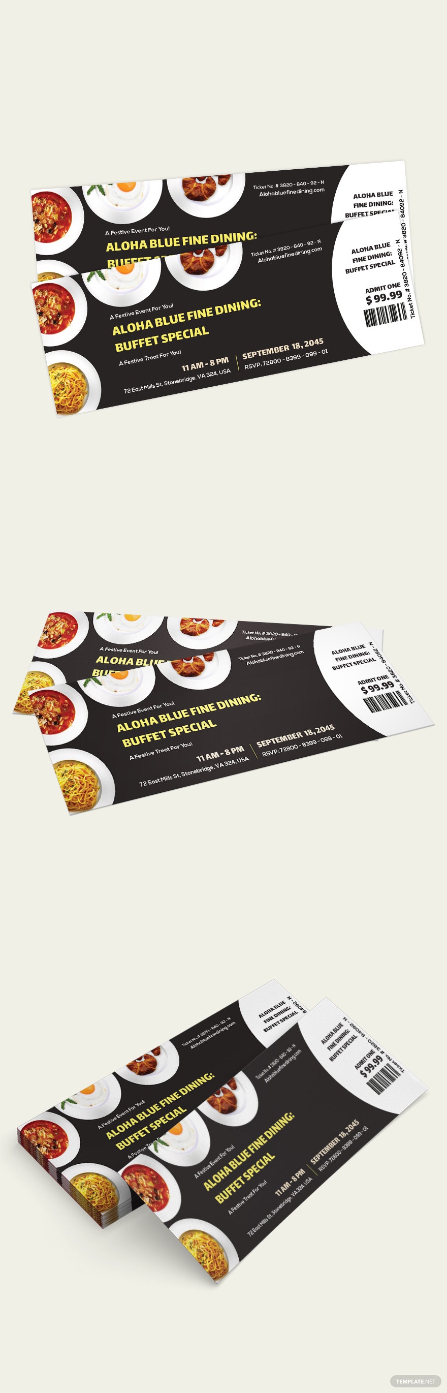 dinner event ticket