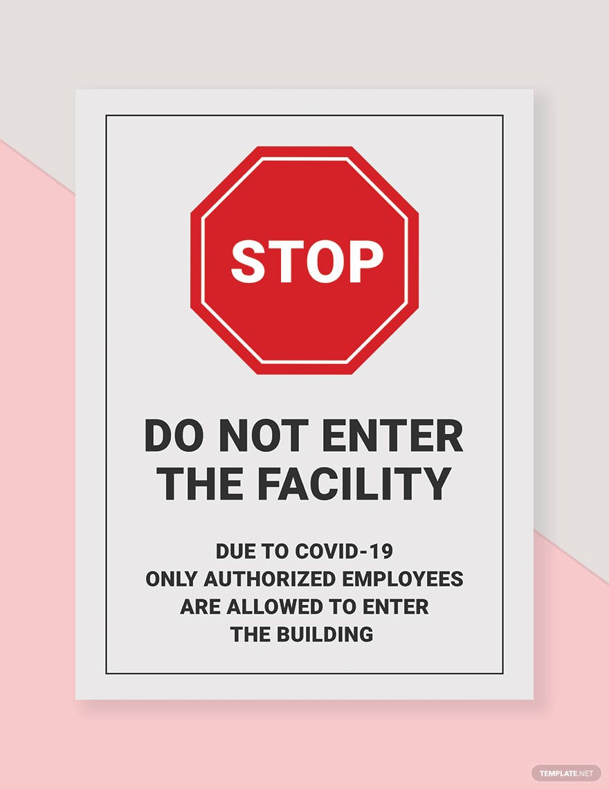 do not enter the facility due to covid 19 sign 880