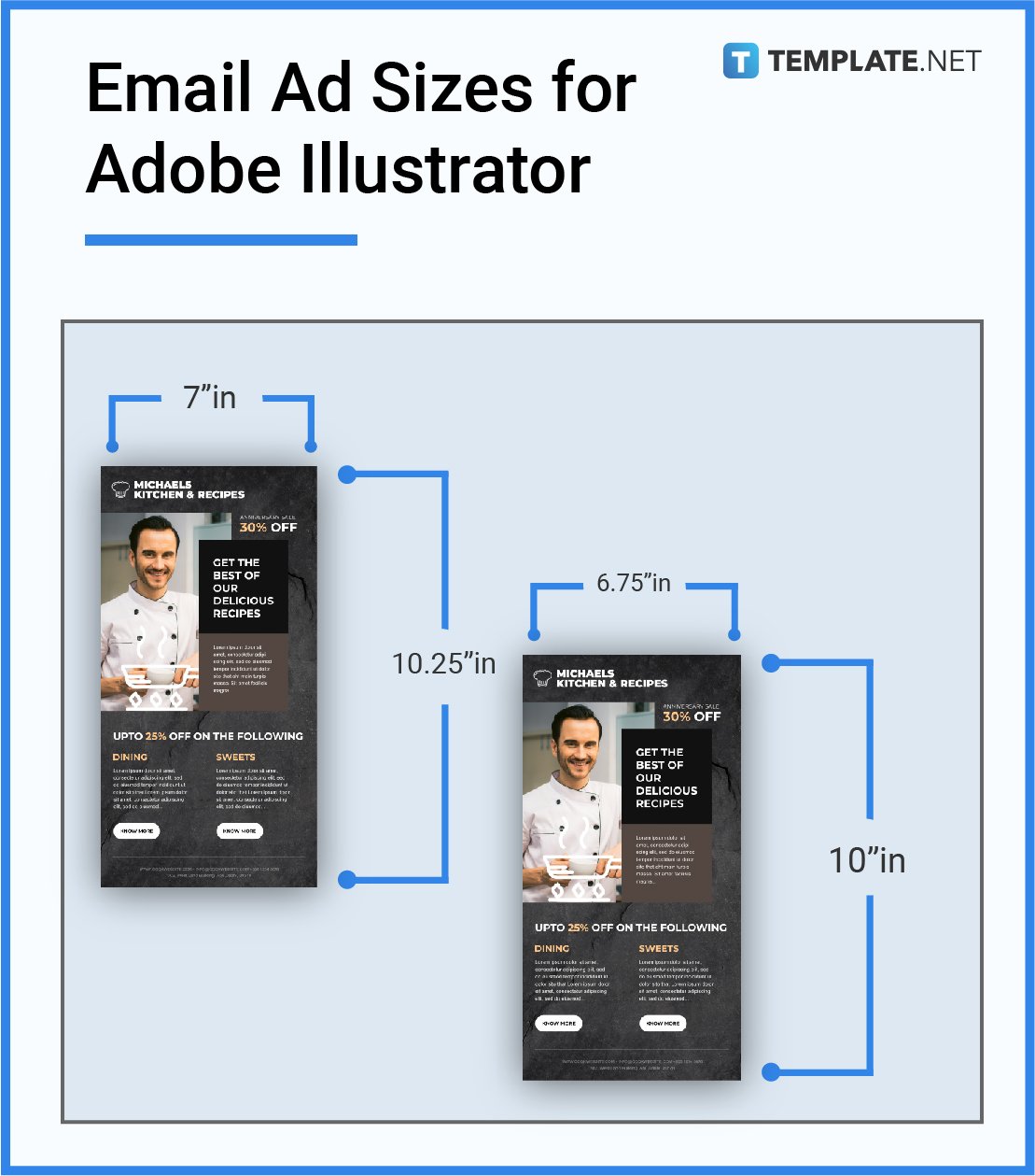email ad sizes for adobe illustrator