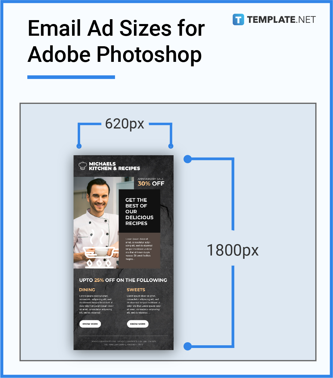 email ad sizes for adobe photoshop