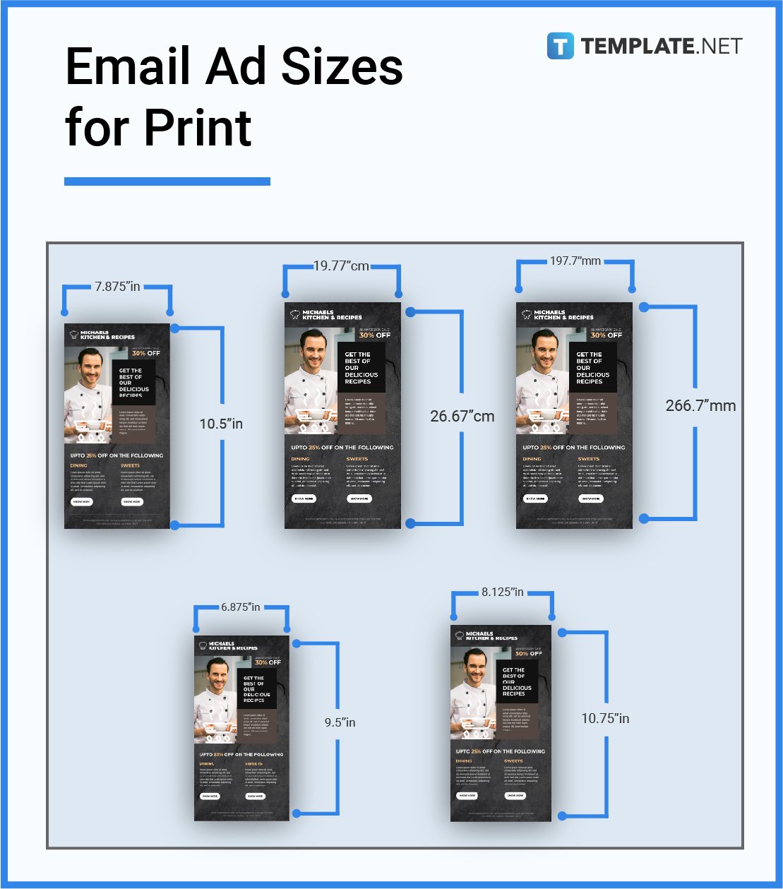 email ad sizes for print