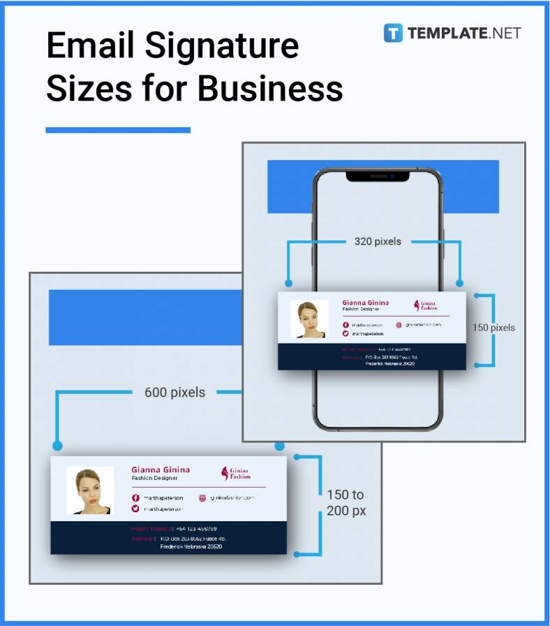 Email Signature Size Dimension, Inches, mm, cms, Pixel