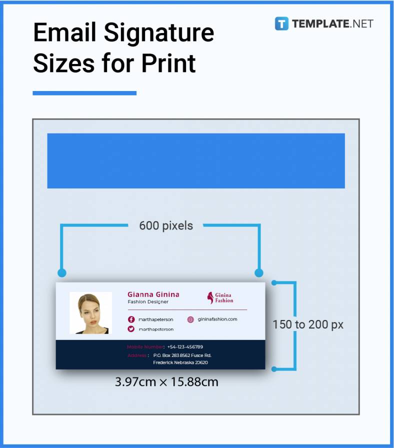 Email Signature Size Dimension, Inches, mm, cms, Pixel