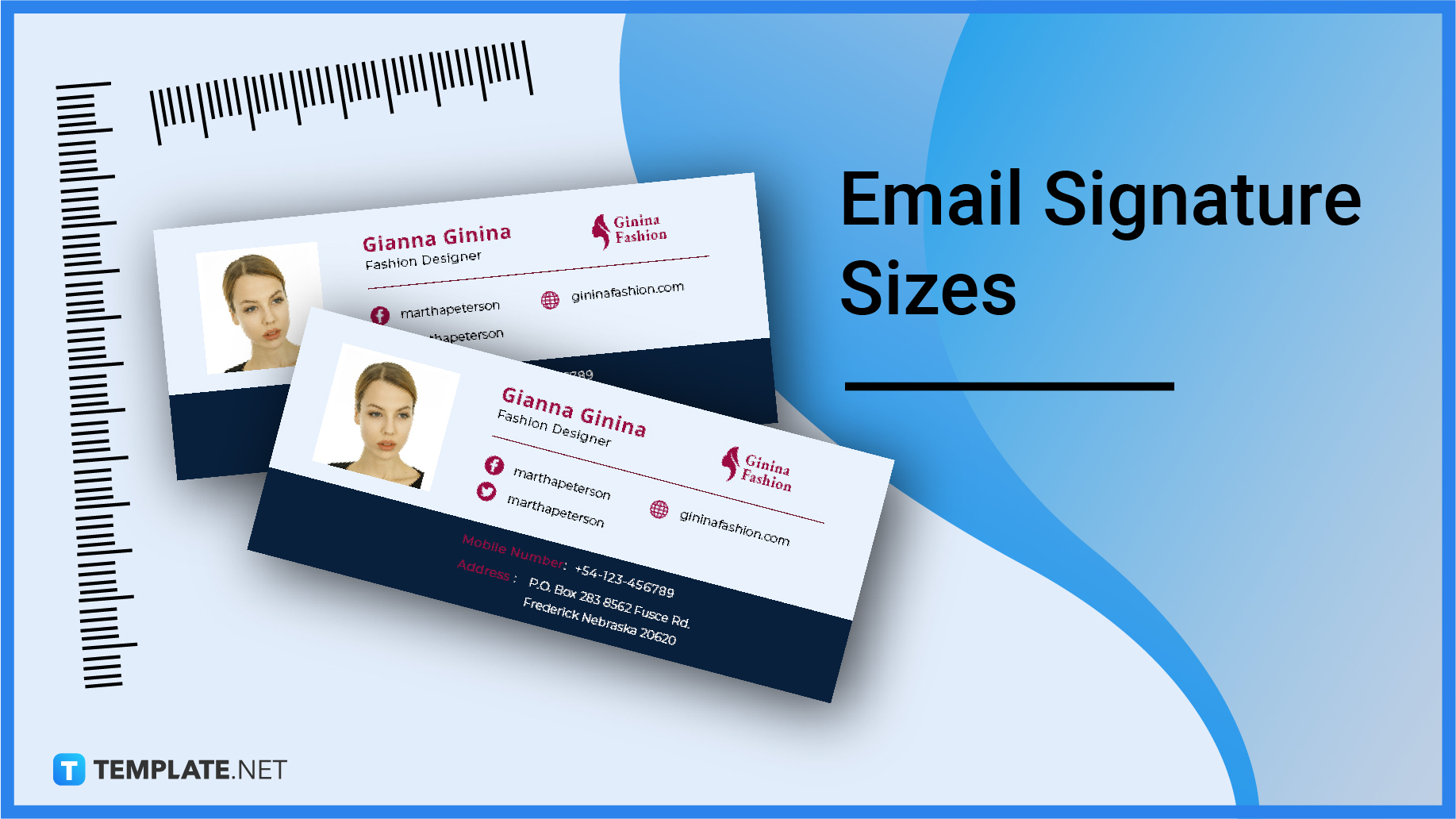 Email Signature Templates Size