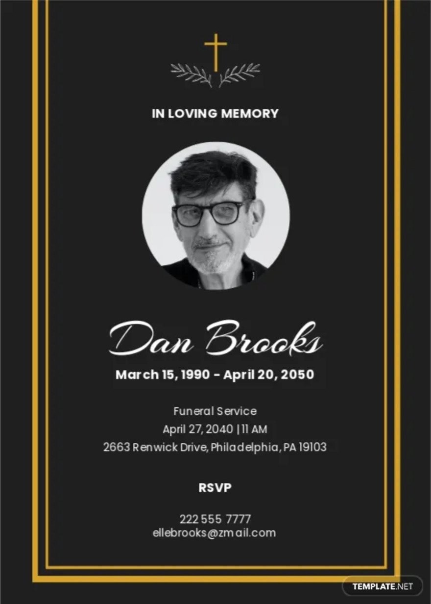 funeral announcement