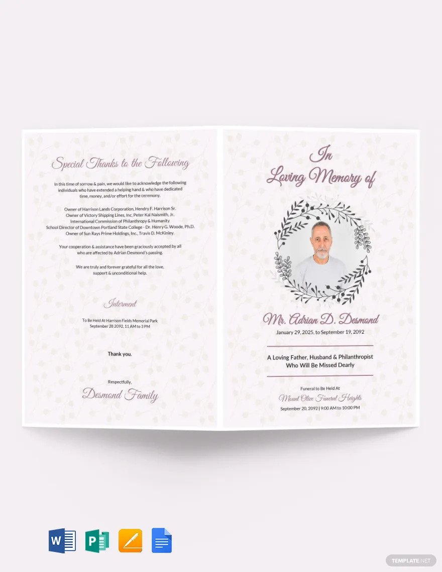 funeral program ideas and examples