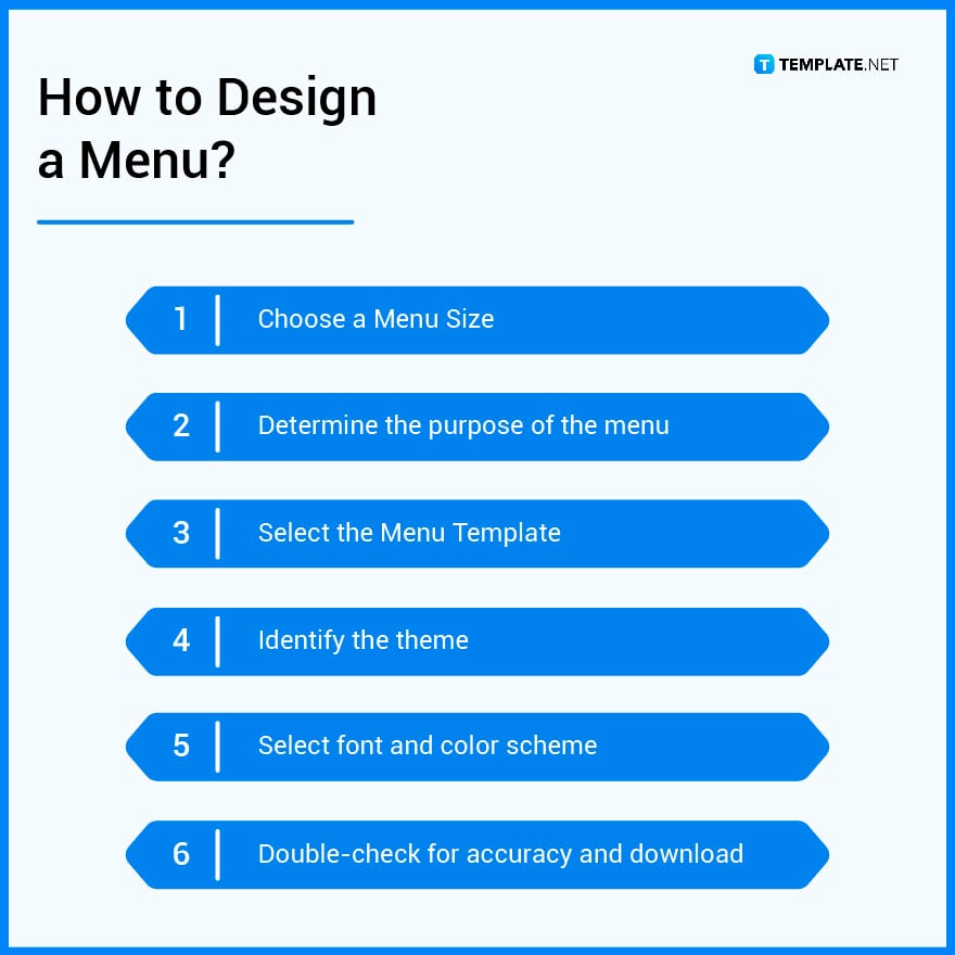 how to design a menu