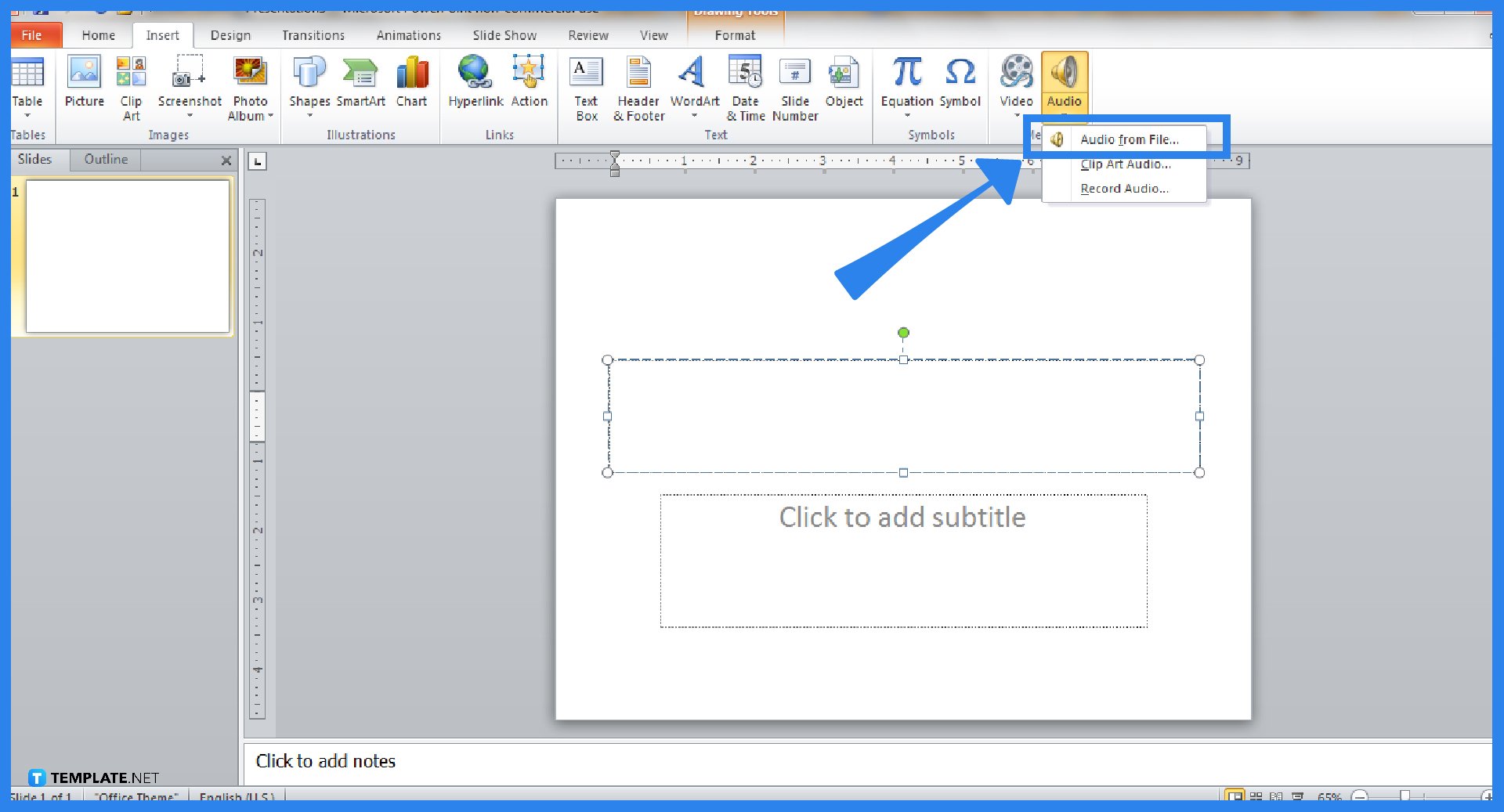 how-to-add-audio-in-microsoft-powerpoint-step-2