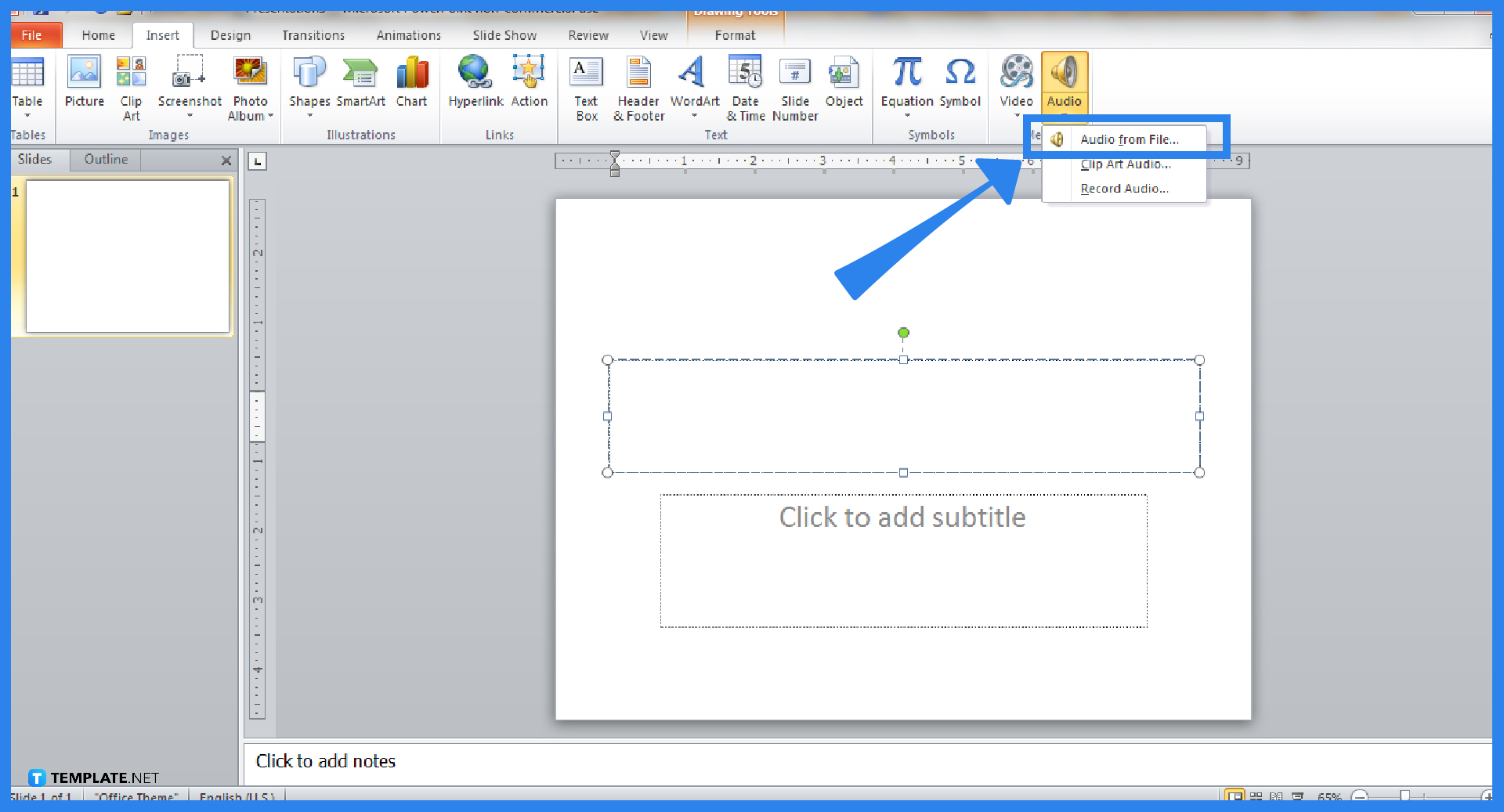 how to add audio in microsoft powerpoint step