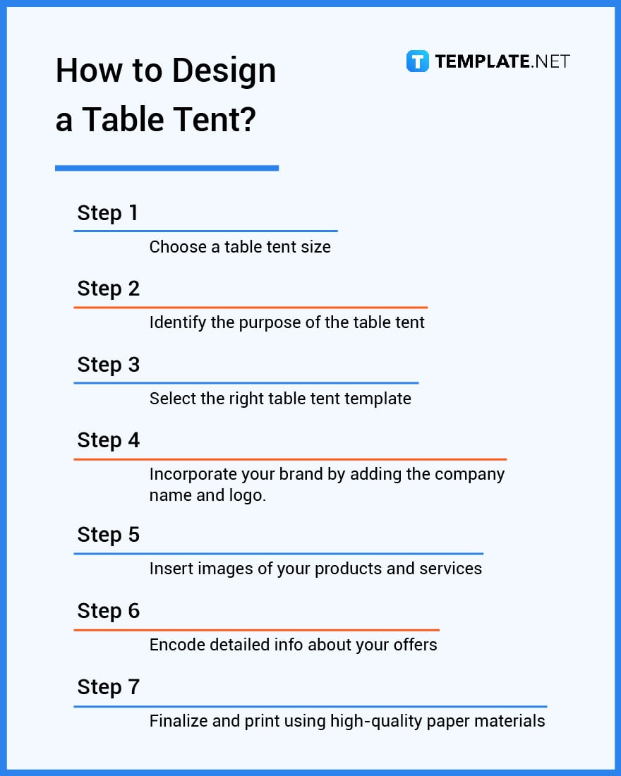how to design a table tent