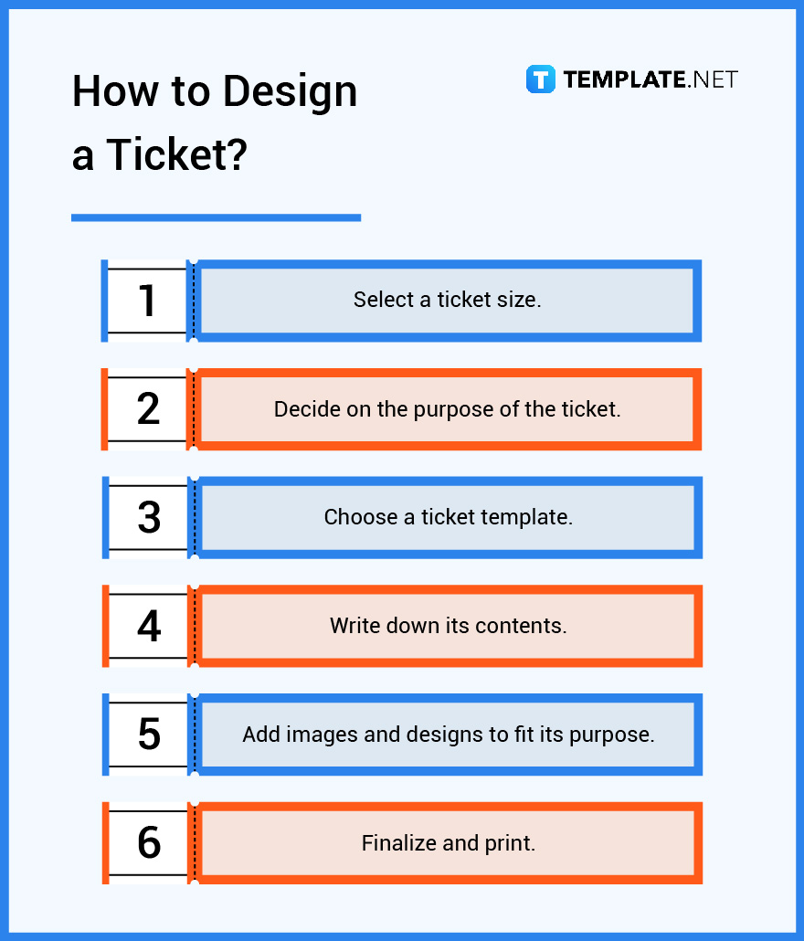 how to design a ticket