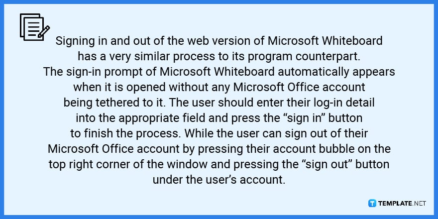 how to sign in sign out of microsoft whiteboard note