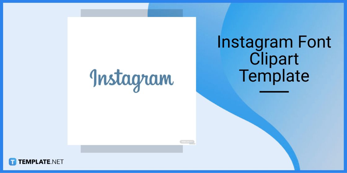 instagram font clipart template