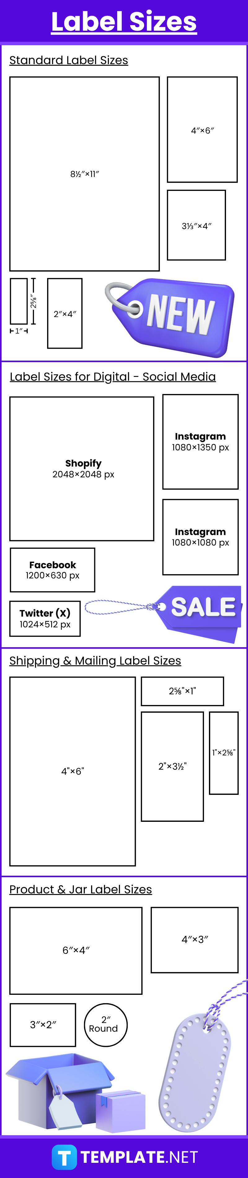 Label Sizes