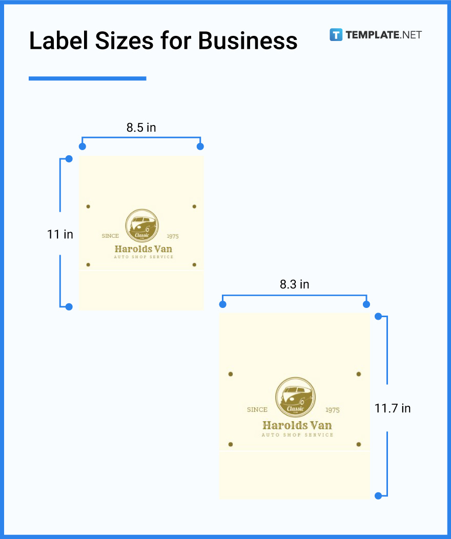 Standard Label Sizes Uk