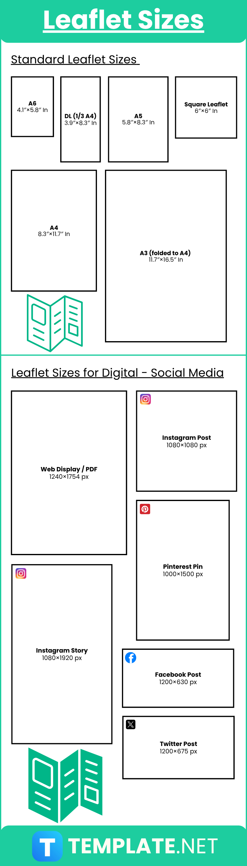 Leaflet Sizes