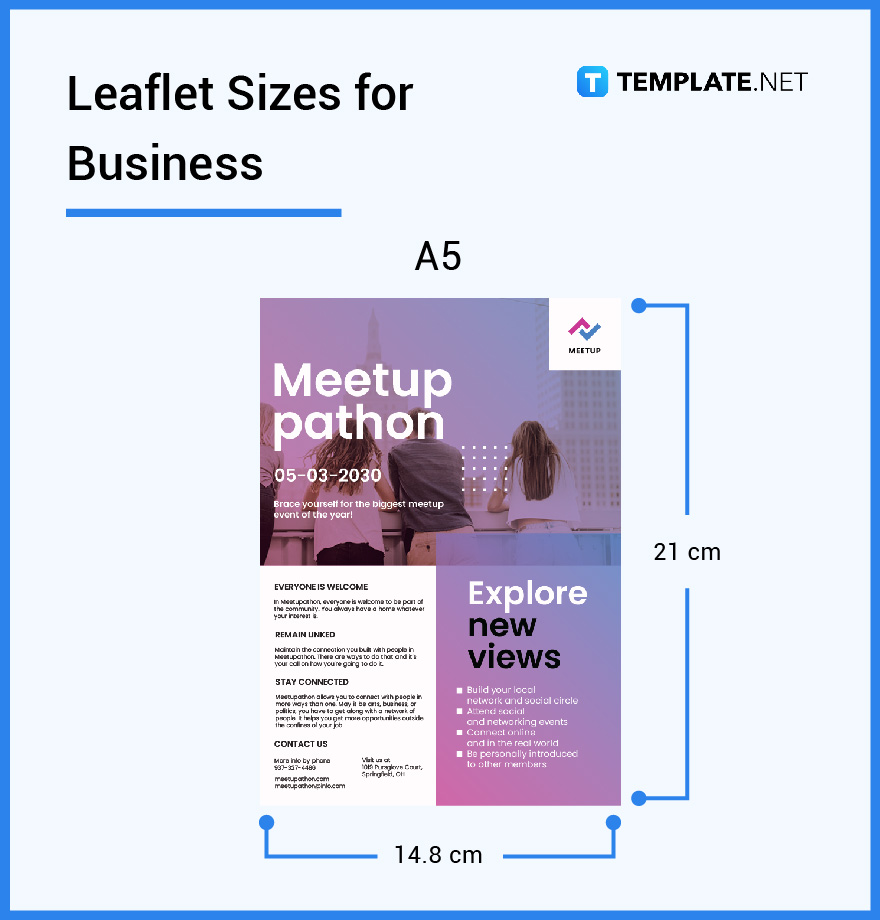 Leaflet Size Dimension Inches Mm Cms Pixel