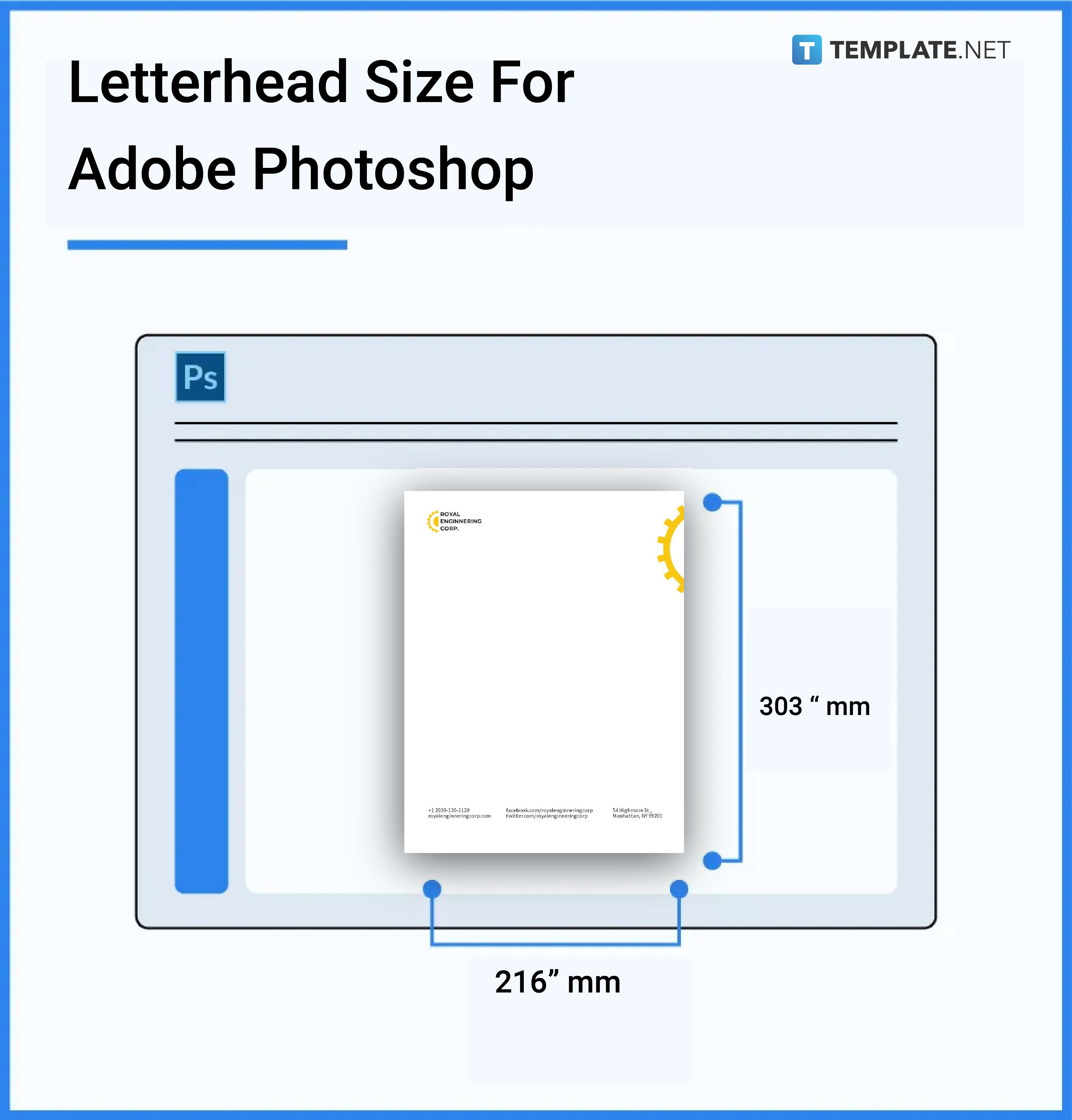 letterhead sizes for adobe photoshop