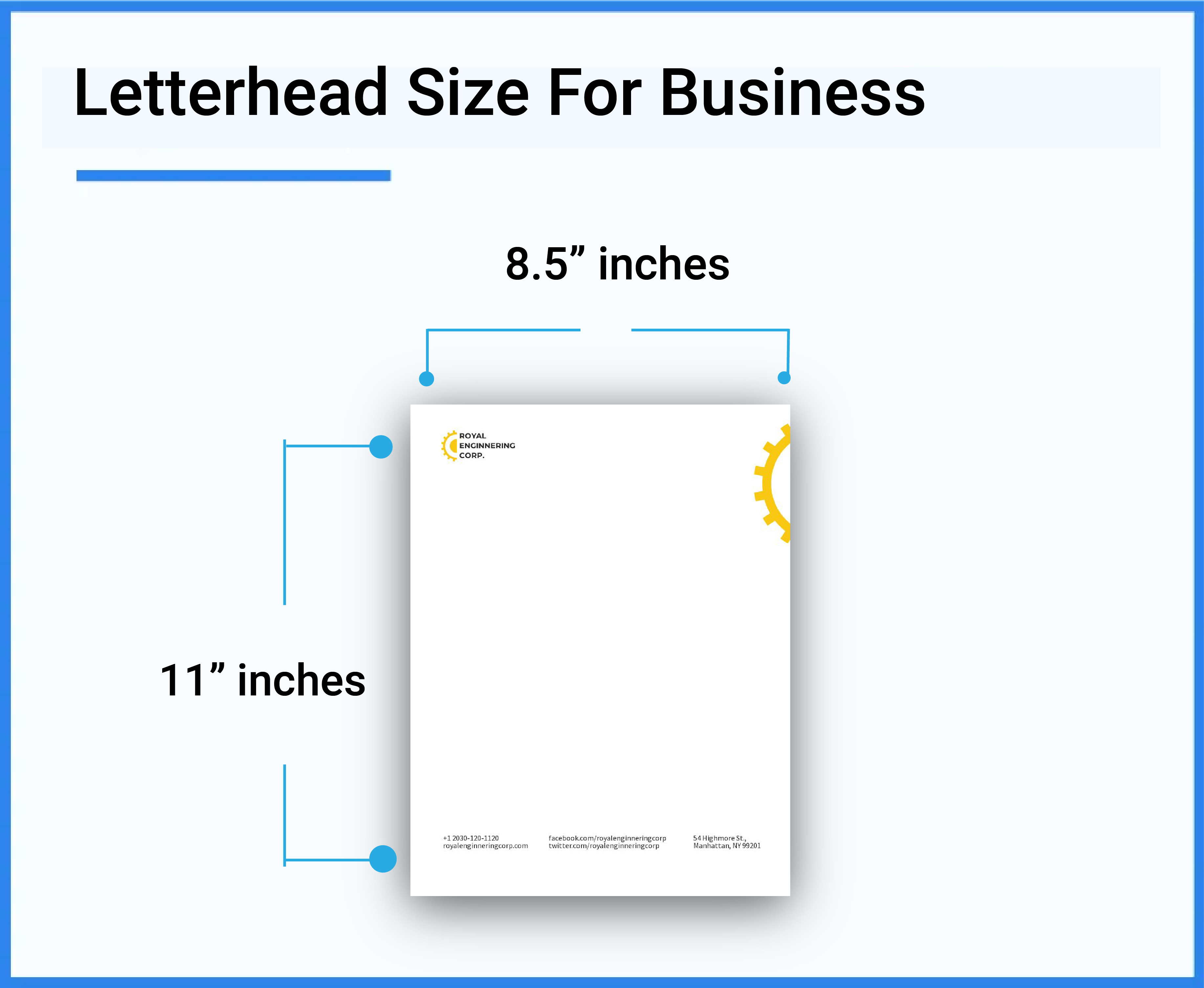 letterhead sizes for business