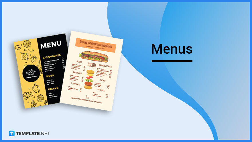 Whats on sale a menu