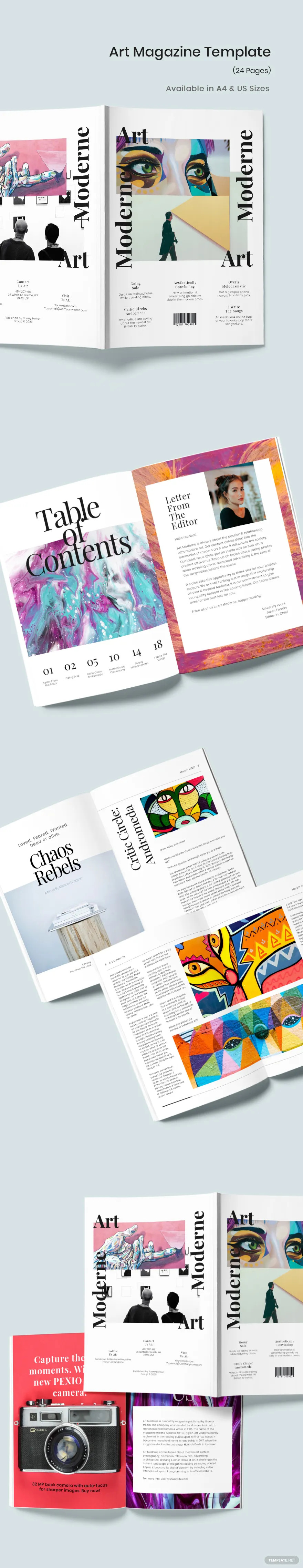 modern art magazine template