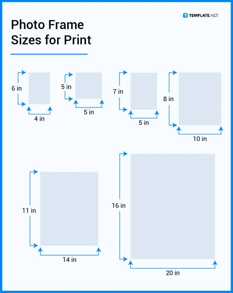 Photo Frame Sizes - Dimension, Inches, mm, cm, Pixels
