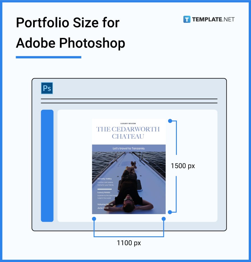 portfolio size for adobe photoshop