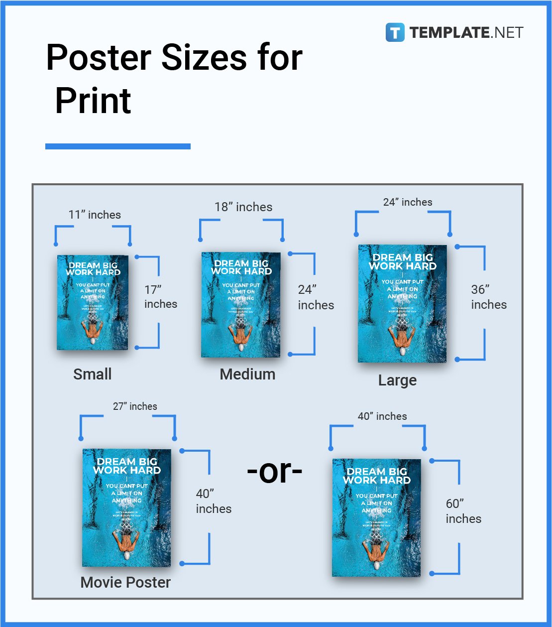 size of poster board