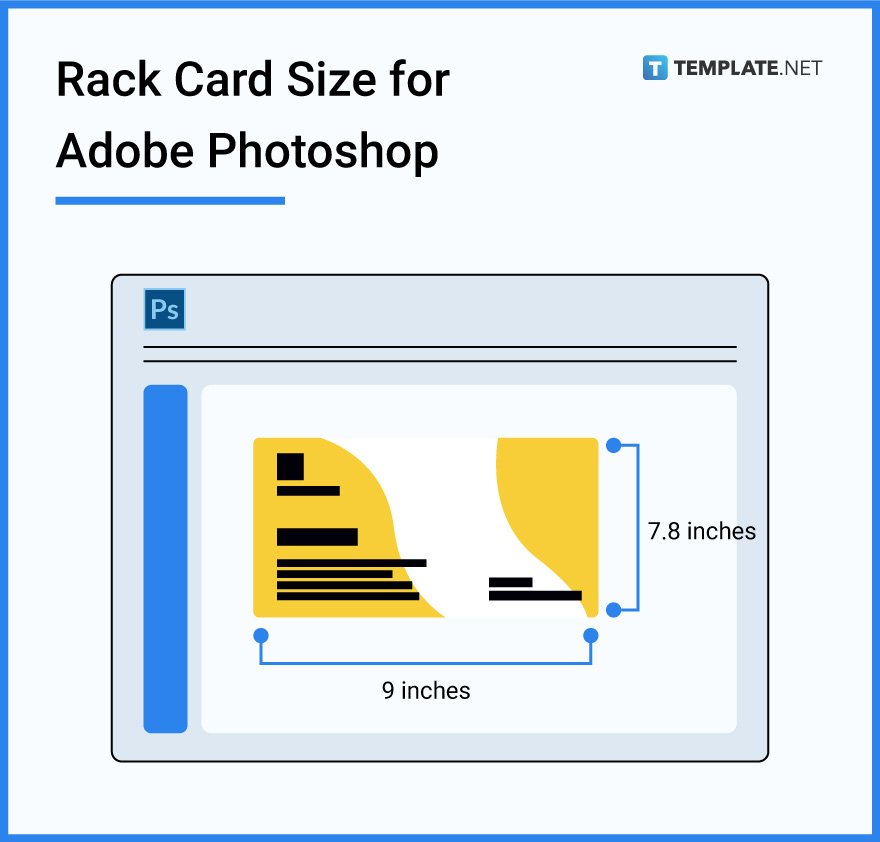 rack card size for adobe photoshop