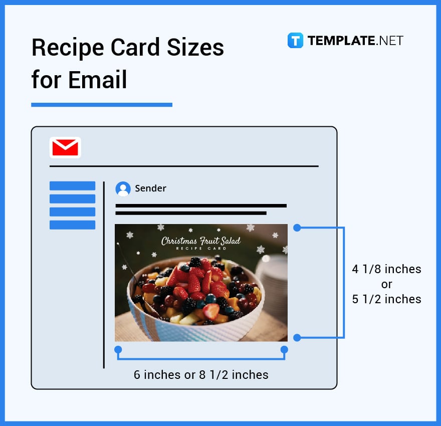 recipe card sizes for email