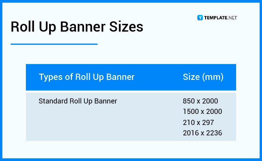 roll up banner sizes
