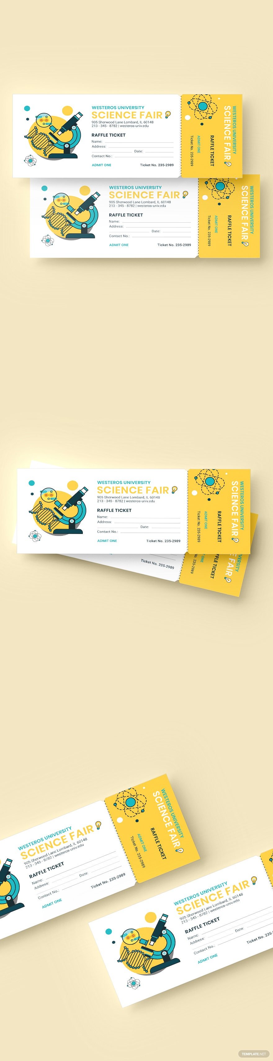science fair raffle ticket