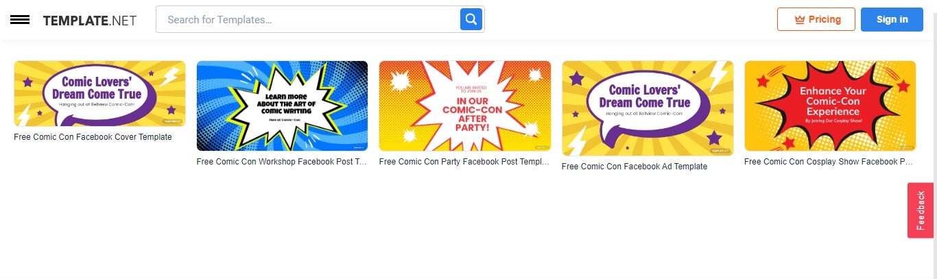 select-a-comic-con-party-facebook-post-template