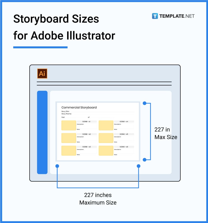 storyboard sizes for adobe illustrator