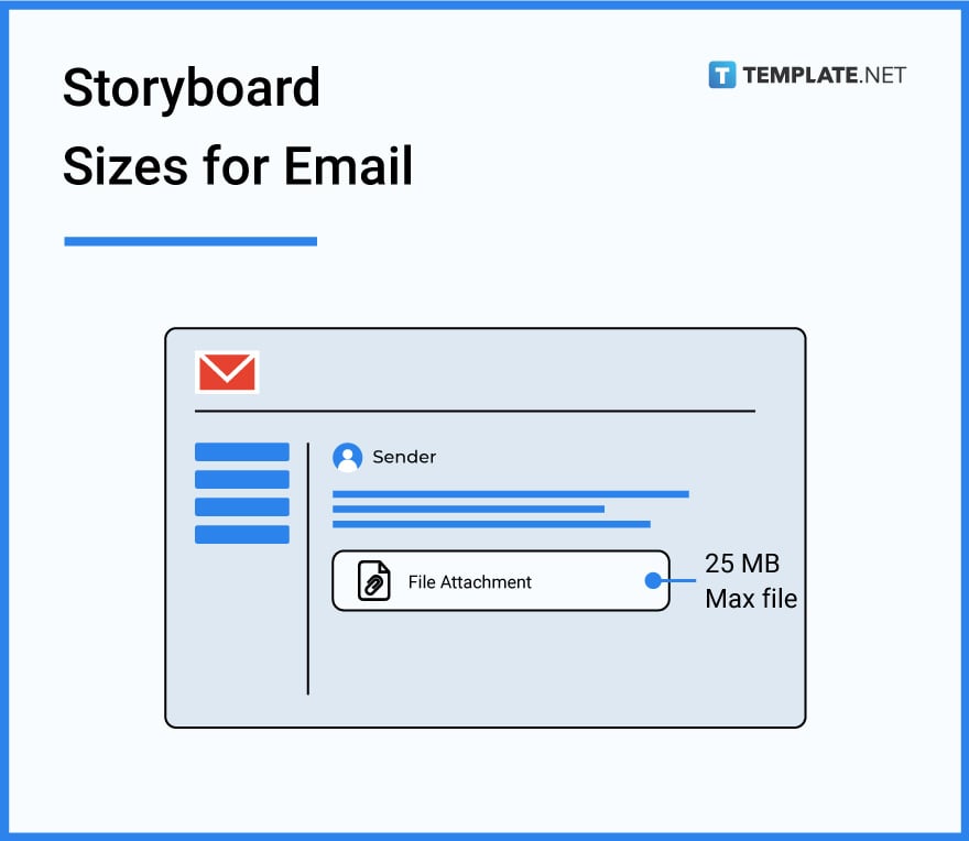 storyboard sizes for email