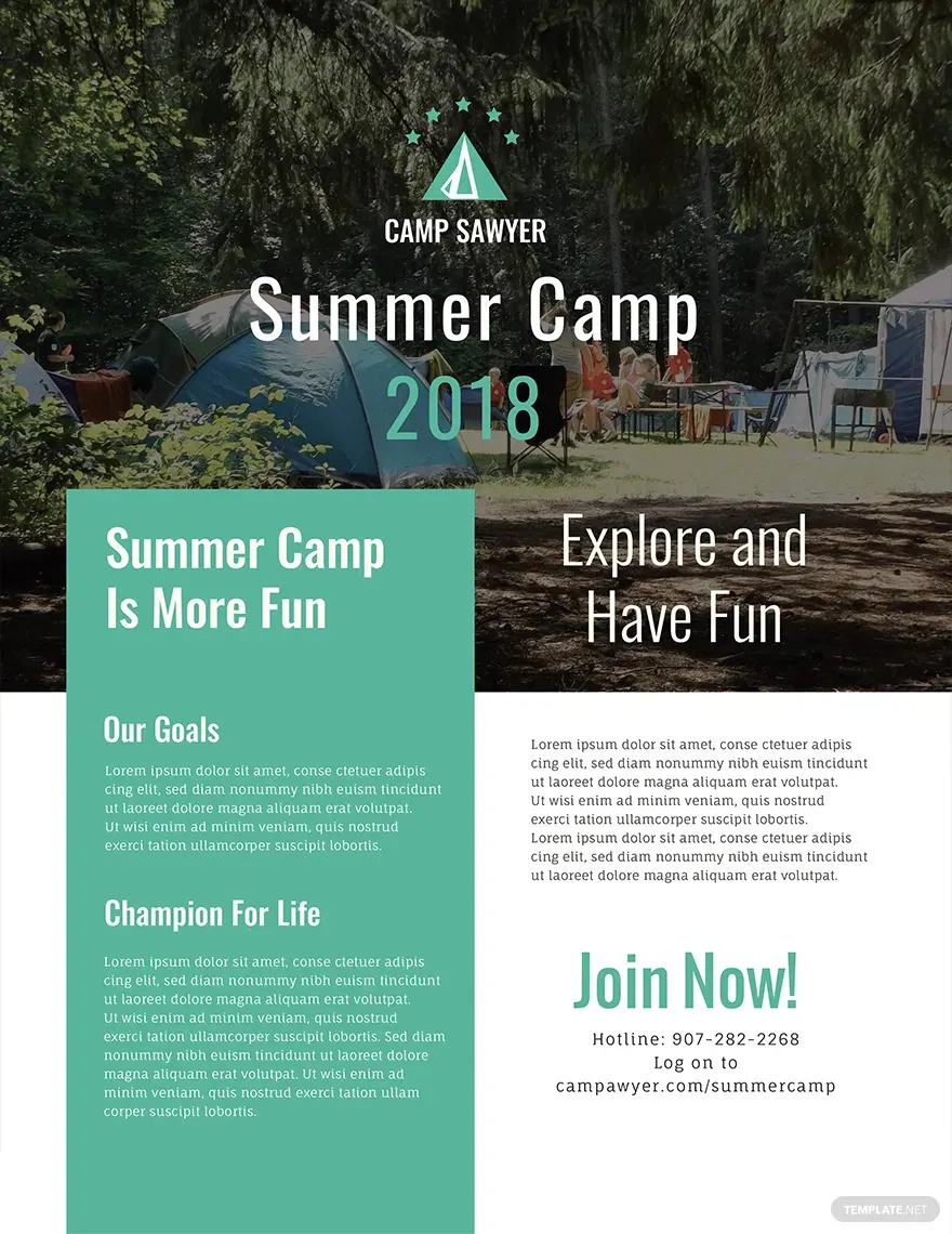 summer camp pamphlets