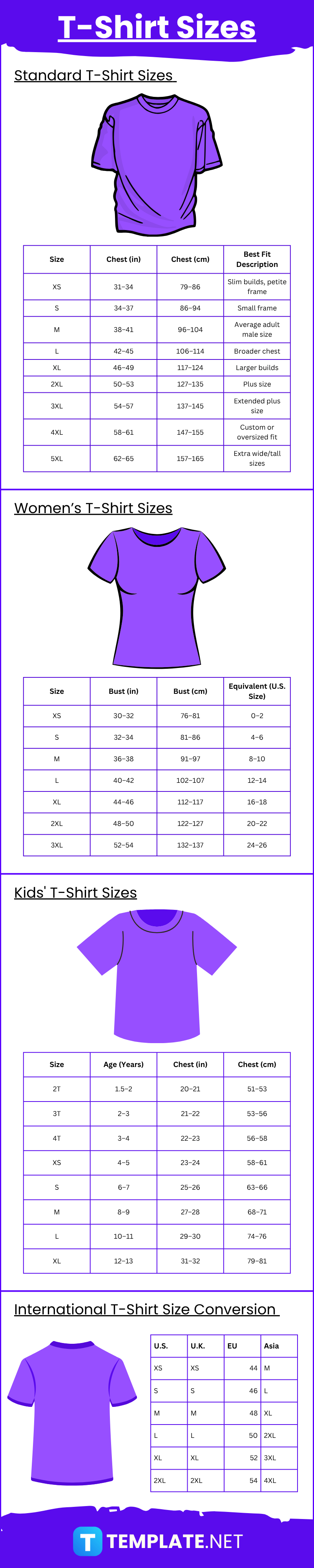 T-Shirt Sizes