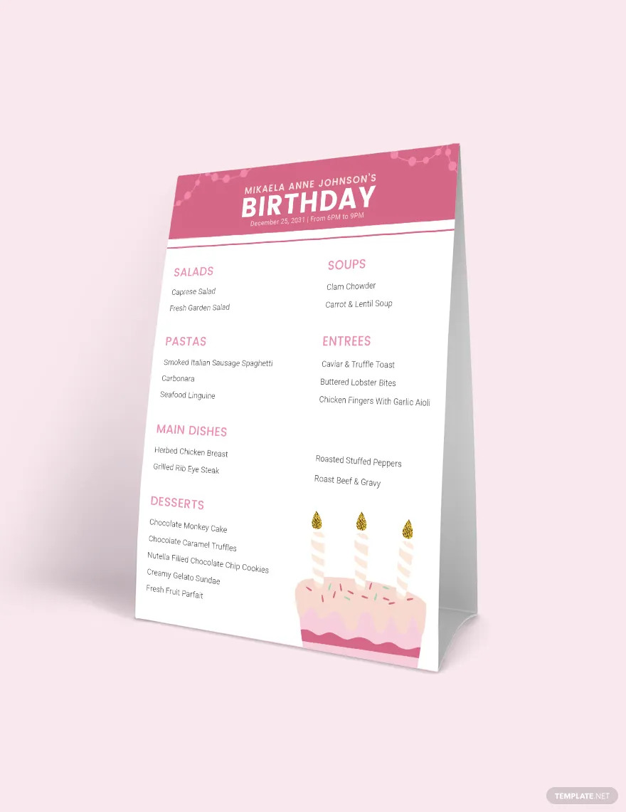 table tent ideas for birthday examples