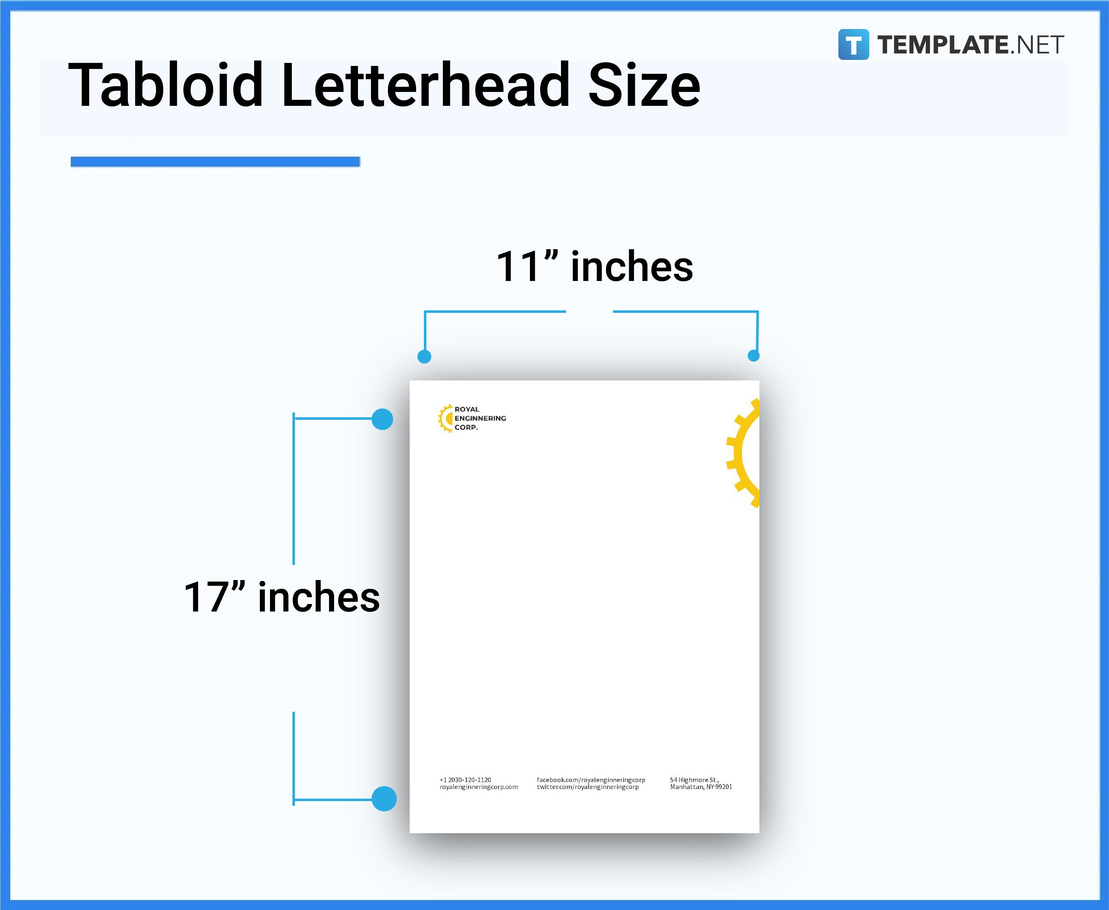tabloid letterhead size