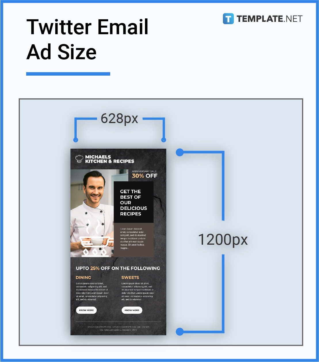 twitter email ad size