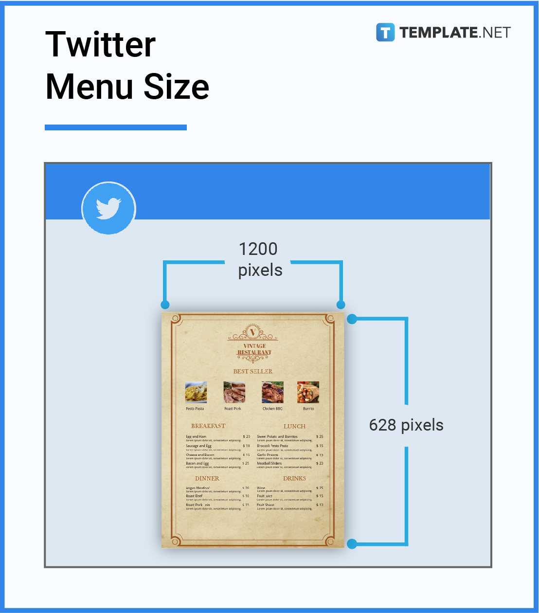 twitter menu size