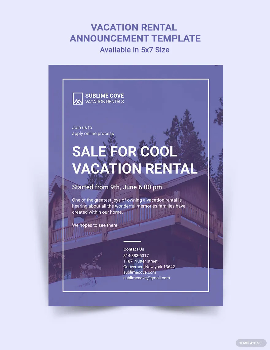 vacation rental announcement ideas and examples